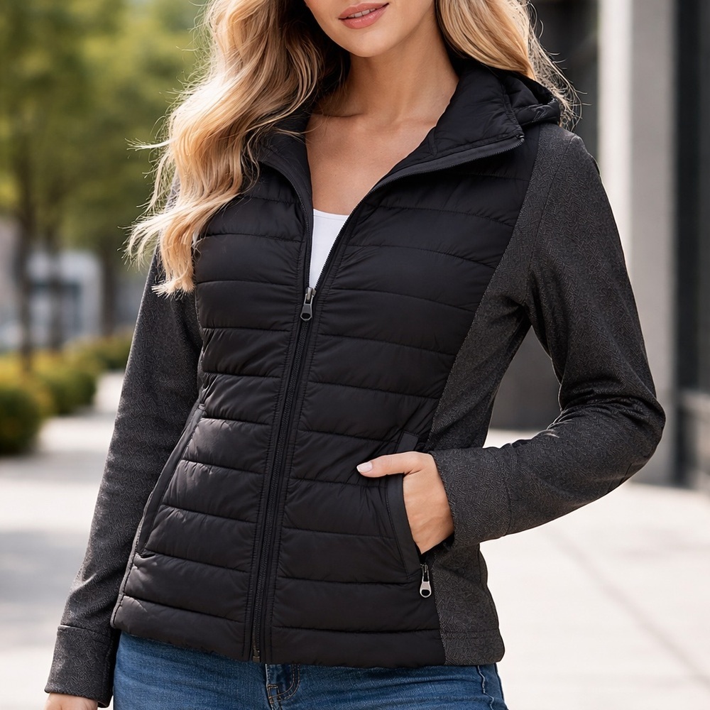 Helly Hansen Astra Hybrid Jacket Small Black Quilted Stretch - Picture 2 of 8